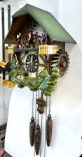 Vintage 1970s Schmeckenbecher Animated Chalet Cuckoo Wall Clock - SEE VIDEO