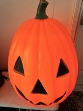 Vintage Blow mold Jack o lantern Pumpkin holiday decor 21" Empire Halloween