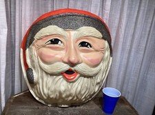 VINTAGE BLOW MOLD SANTA CLAUS CHRISTMAS DECORATION LARGE DETAILED