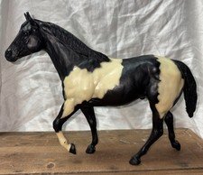 Vintage Breyer Pinto Tobiano Stock Stallion 229 Black & White One Stocking