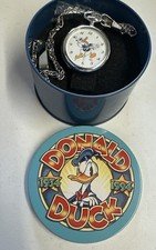 Vintage Disney Donald Duck 60th Anniversary Pocket Watch & Tin 1994 Promo