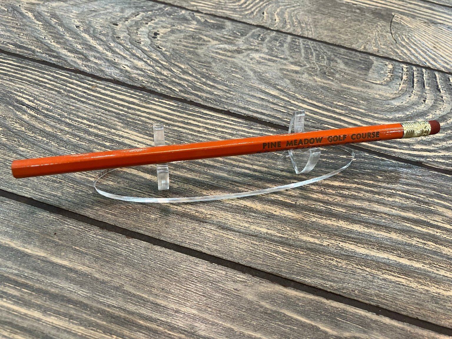 Vintage Golf Advertising Pencil Pine Meadow Golf Course Unsharpened Wood