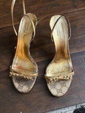 Vintage Gucci Gold Heels (Size 6)
