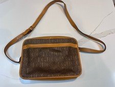 Vintage GUCCI Silk Jacquard Crossbody Messenger Bag Brown With Dust Bag… Read