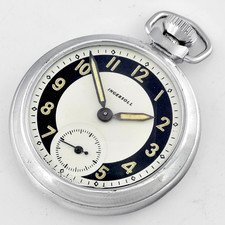 Vintage INGERSOLL Pocket Watch - Made In Gt Britain - GWO - Two Tone Dial -1966