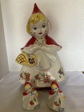 Vintage Little Red Riding Hood Cookie Jar w/ Salt & Pepper Pat. Des. No 135889