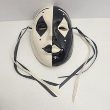 Vintage Porcelain Ceramic Wall Mask Clay Art.