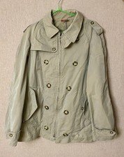 Vintage Prada Sport Linea Rossa Double-Breasted Suede-Cotton Trench Jacket SGV60