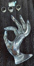 Vintage Ring Lot with Hand Display Stand USED Sold as is