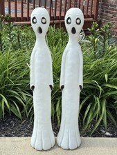 VTG 1995 Don Featherstone Union Products 2 Skinny Ghost LIGHTED Blow Molds 36"