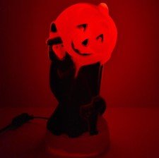 Vtg General Foam Wicked Old Witch 14" Orange Face Variant Halloween Blow Mold