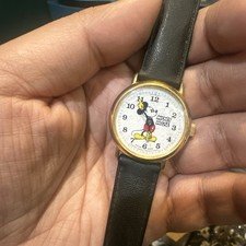 Works VTG Bradley Mickey Mouse Registered Edition Swiss Manual Wind 29mm Watch
