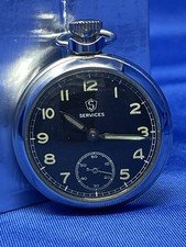 1940s SERVICES Pocket Watch Made In Great Britain Smiths Industries Limited READ