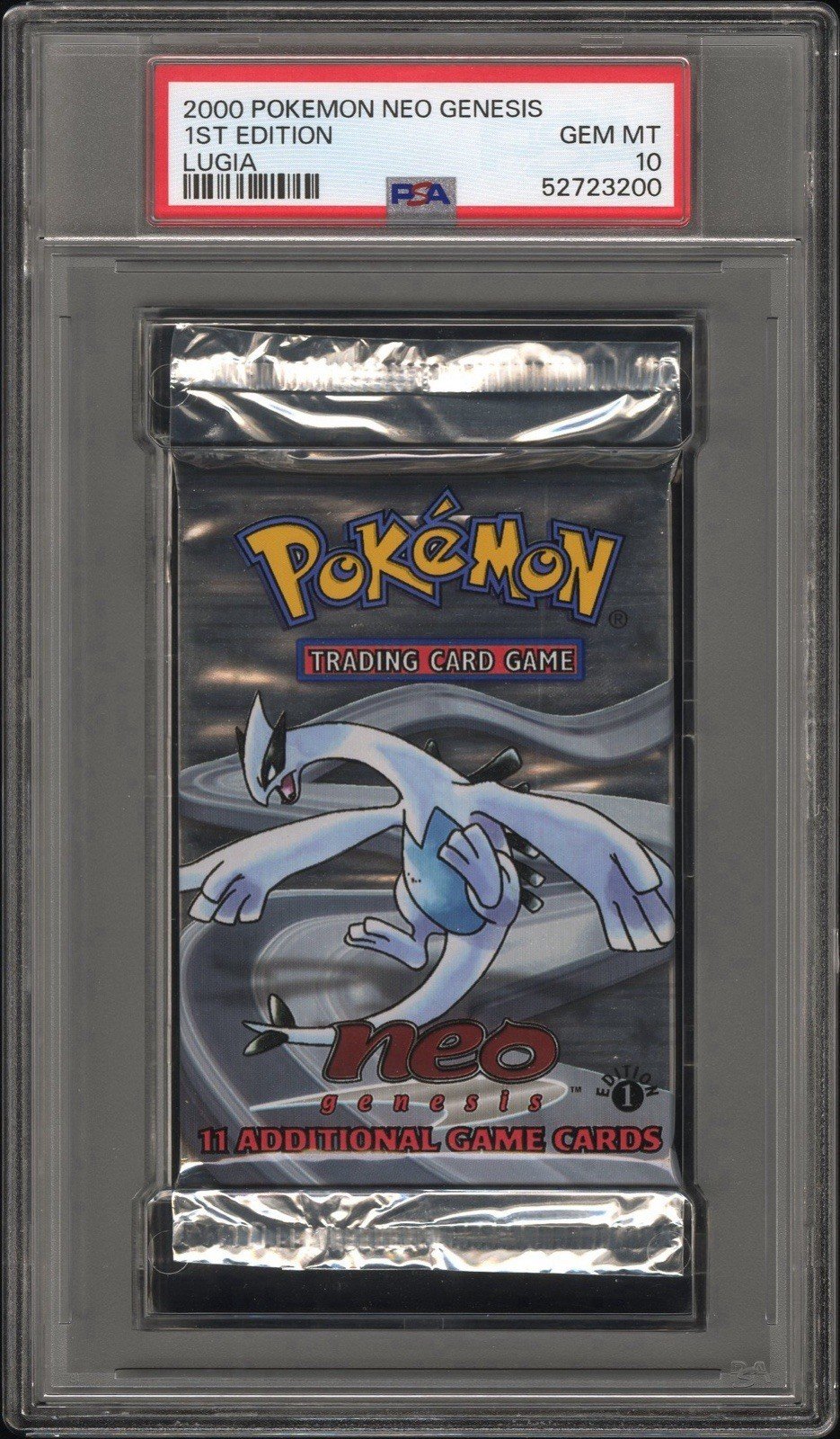 2000 Pokémon Neo Genesis 1st Edition Lugia Foil Pack PSA 10 Csr12