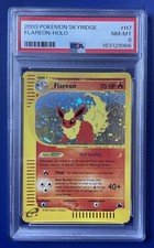 2003 POKEMON CARD SKYRIDGE FLAREON H7/H32 HOLO PSA 8 NM-MT
