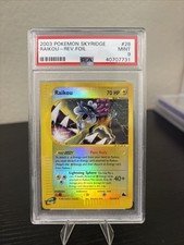 2003 POKEMON SKYRIDGE #28 RAIKOU-REVERSE FOIL PSA 9