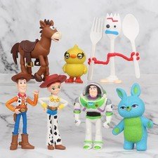 7Pcs Toy Story 4 Action Figures Set Woody Buzz Jessie Forky Model Doll - no box