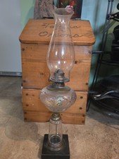 Antique Oil Lamp With Marble Base & Queen Anne #2