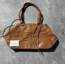 Authentic Miu Miu Archive 2004 Vintage Whipstitch Nappa Leather Tote Bag Brown