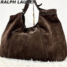 Authentic RALPH LAUREN Tote bag Suede Dark Brown Vintage From Japan