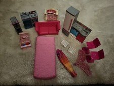 Barbie Furniture Lot Dream House beds, kitchen, shelf, Surfboard, couch, etc
