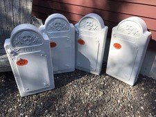 Blow Mold Halloween Gravestones Union Products Don Featherstone 25” LOT OF 4