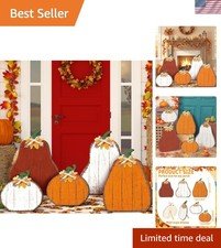 Charming 5-Piece Fall Pumpkin Decor Set - Perfect for Thanksgiving Delight