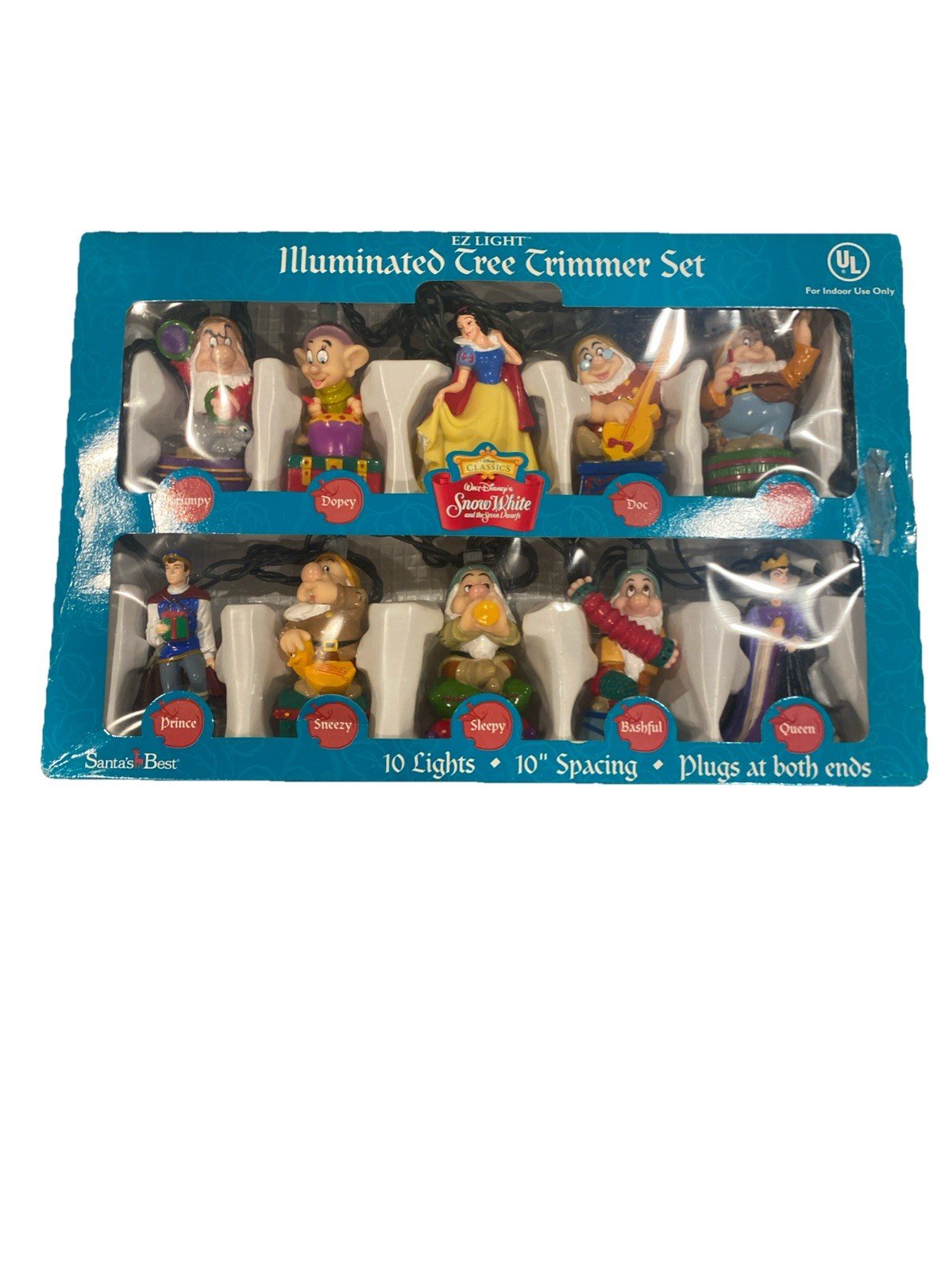 Christmas Disney Snow White Santa’s Best EZ Light Illuminated Tree Trimmer Set