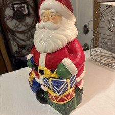 Christmas Santa Claus Cookie Jar VTG