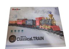 Christmas Train Set for Under The Tree with Lights, Music, Sounds, and Steam New