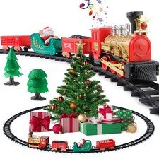 Christmas Train Set with Music LED Lights & Accessories Festive Track Toy