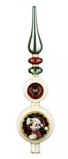 Disney Store Mickey and Minnie Mouse Christmas Holiday Tree Topper 2022 New
