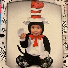 Dr. Seuss Cat In The Hat Infants Halloween Costume Dress Up Size 12-18 Months