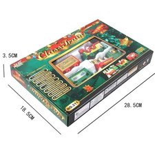 Electric Christmas Train Set with Lights Sound Santa Railway Track Toy