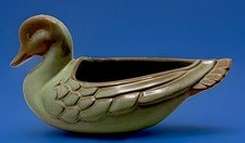 Frankoma Pottery. Resting Duck Mallard. Made In USA Excellent Condition #208 A