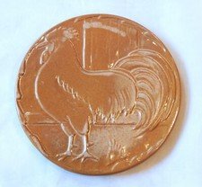 Frankoma Pottery Rooster Trivet