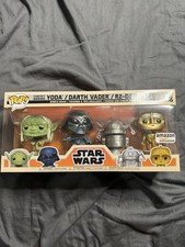 Funko Pop! Star Wars - Yoda/Darth Vader/ R2-D2 /C-3PO 4 Pack Amazon Exclusive