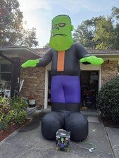 Gemmy 12 Ft Big Head Monster Halloween Airblown Inflatable Frankenstein