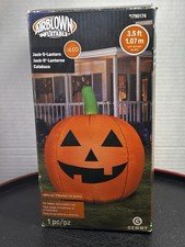 Gemmy Airblown Inflatable 3.5 ft Pumpkin LED Lighted Halloween Yard Decor