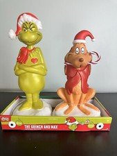 Grinch 14 in Light Up Dr Seuss' The Grinch & Max Blow Mold Set of 2 New Battery