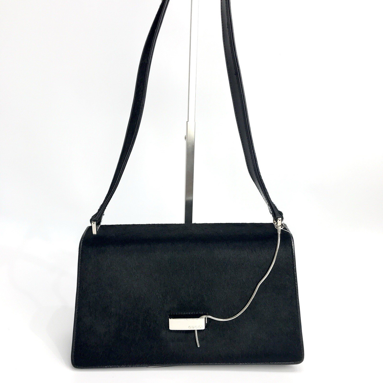 GUCCI fur shoulder bag