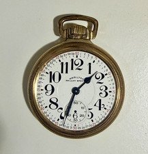 Hamilton 992B 16s 21J Railroad Grade Gold Filled Pocket Watch - Running