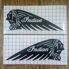 Indian Vinyl Decal (x2) Vintage Motorcycle Style Sticker for Left & Right Side