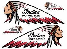 Indian Motorcycle War Bonnet Decal Set Premium Vinyl Custom UV Laminated