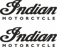 INDIAN MOTORCYLES Vinyl Sticker Decal Adhesive Set 8.4" x 2.9" Black 2 Pcs