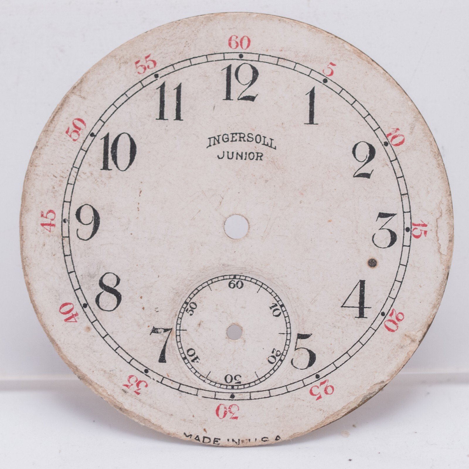 Ingersoll Junior Arabic Numeral Pocket Watch Painted Dial 39.75mm