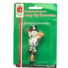Lamp Final Snowman Christmas Holiday Top Hat Snow Vintage Collectible Decor