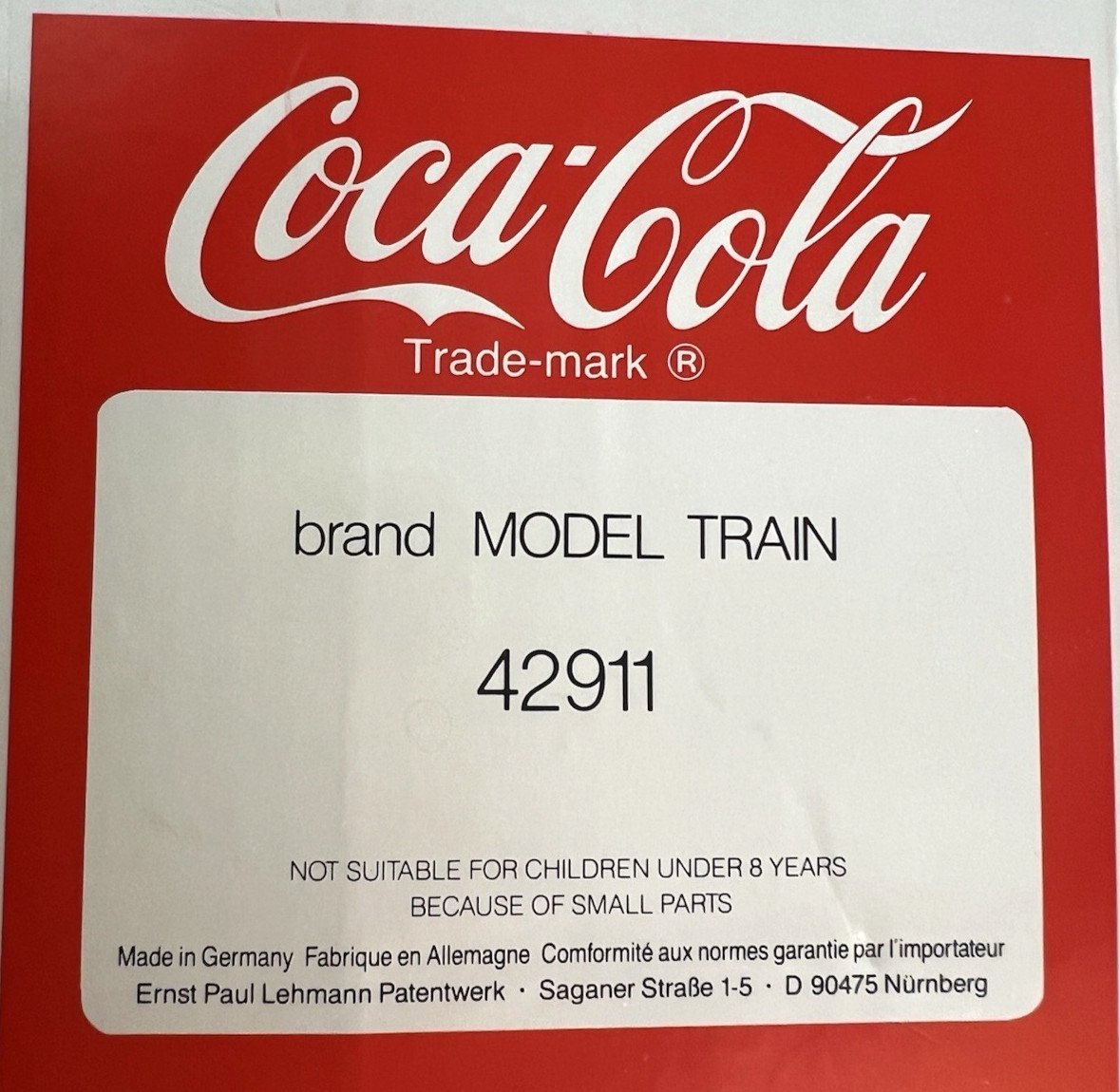 LGB 42911 COCA-COLA BOXCAR Complete With Box and Protective Sleeve-"BRAND NEW"