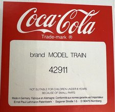 LGB 42911 COCA-COLA BOXCAR Complete With Box and Protective Sleeve-"BRAND NEW"