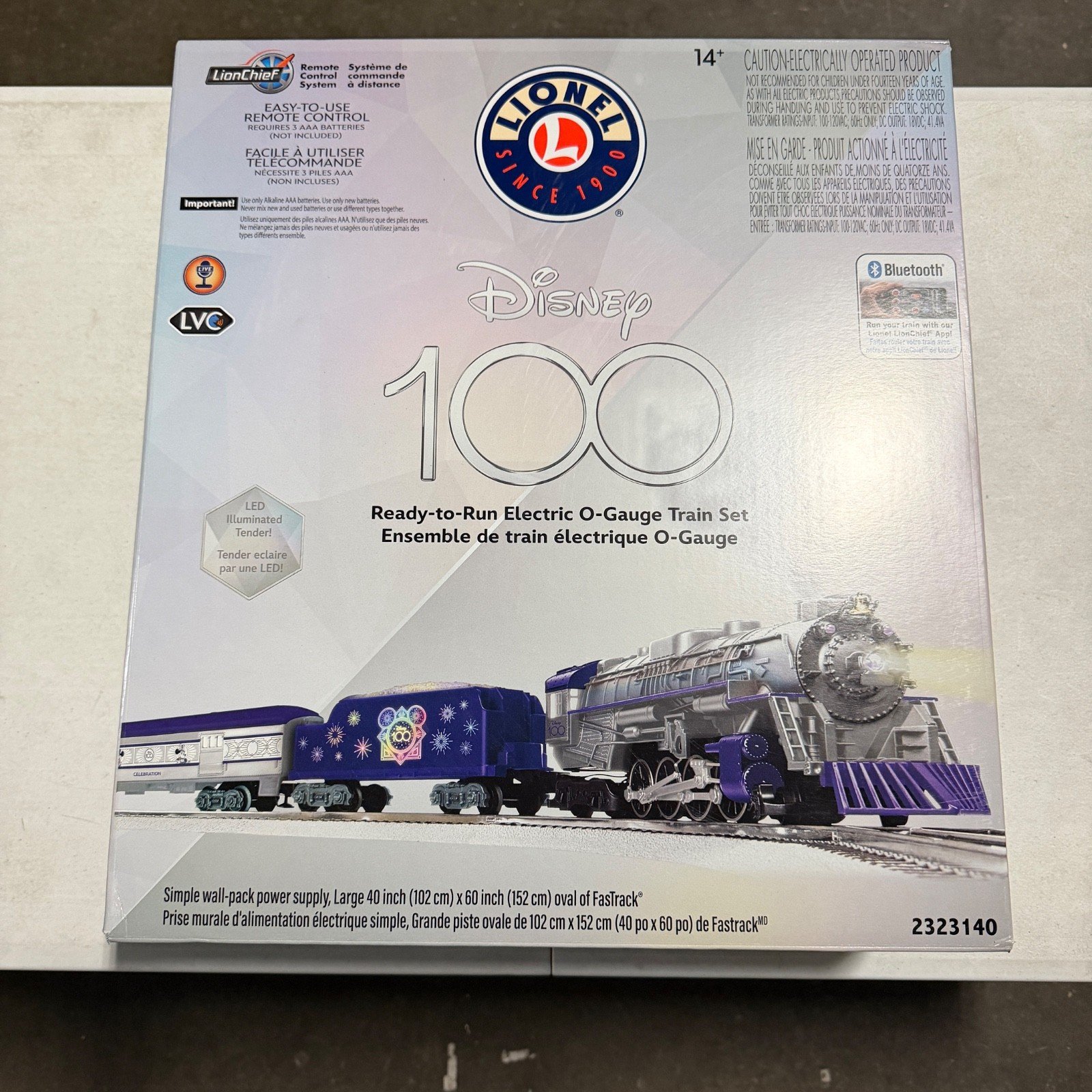 LIONEL DISNEY 100 YEARS OF WONDER LIONCHIEF BLUETOOTH 5.0 TRAIN SET